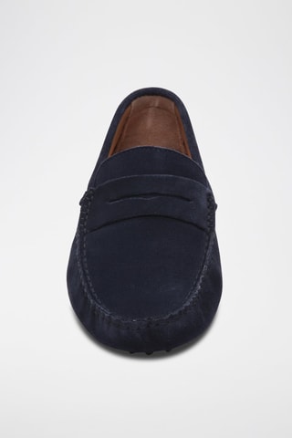 Mocassins en nubuck - Bleu