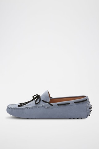 Mocassins en nubuck York - Noir et bleu