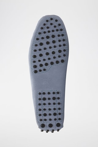 Mocassins en nubuck York - Noir et bleu