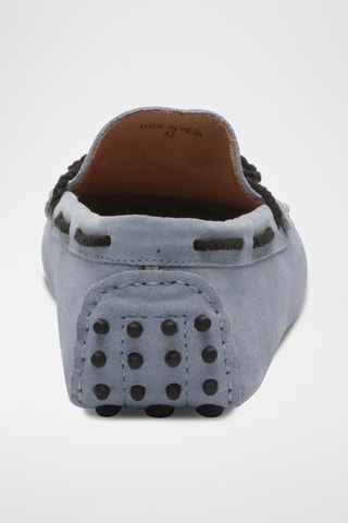 Mocassins en nubuck York - Noir et bleu