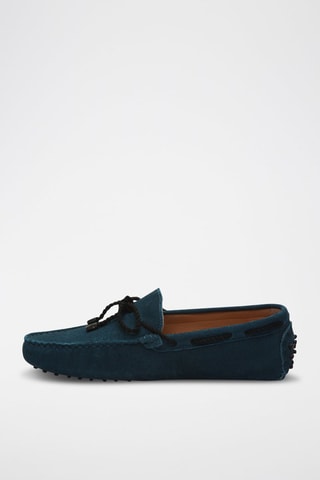 Mocassins en nubuck York - Bleu