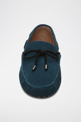 Mocassins en nubuck York - Bleu