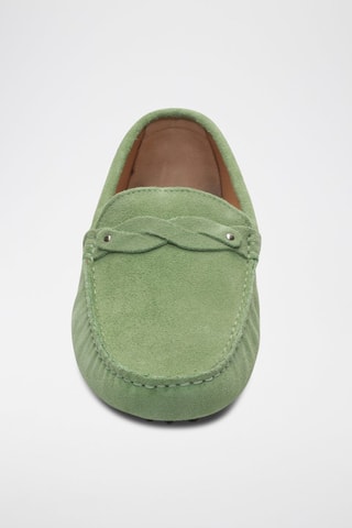 Mocassins en nubuck - Vert