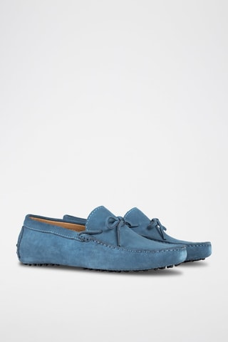 Mocassins en nubuck Johnny - Bleu