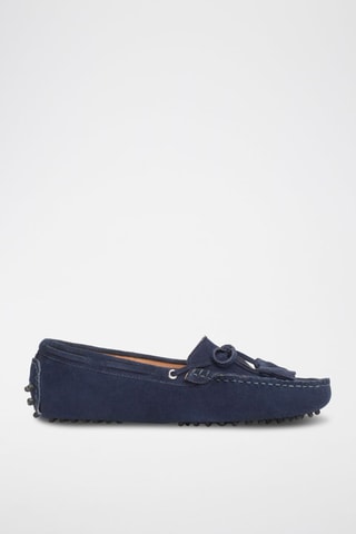 Mocassins en nubuck January - Bleu