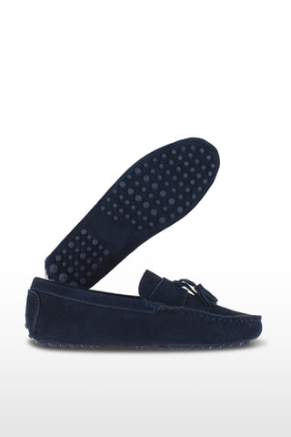 Mocassins en nubuck - Bleu