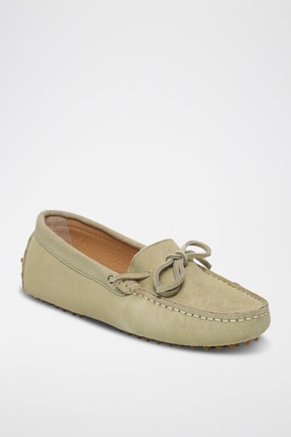 Mocassins en croûte de cuir Kate - Vert