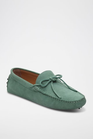 Mocassins en nubuck Johnny - Vert