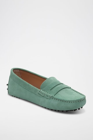 Mocassins en nubuck Thandie - Vert