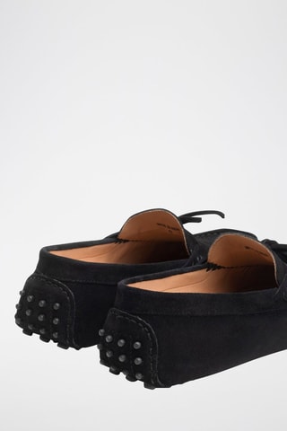 Mocassins en croûte de cuir Johnny - Noir