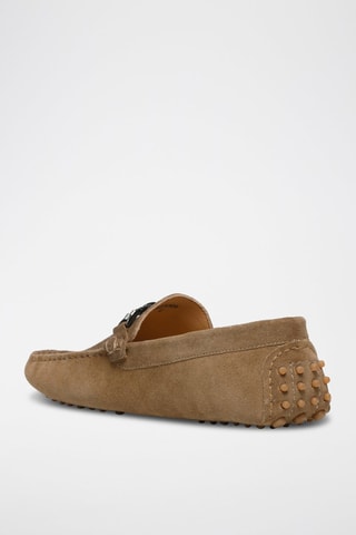 Mocassins en croûte de cuir Jace - Marron
