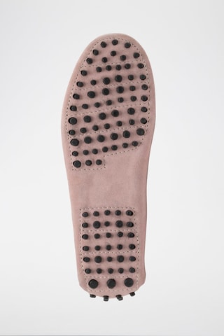 Mocassins en croûte de cuir Lenny - Rose
