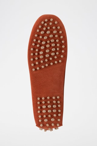 Mocassins en nubuck January - Rouge