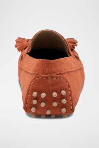 Mocassins en nubuck January - Rouge