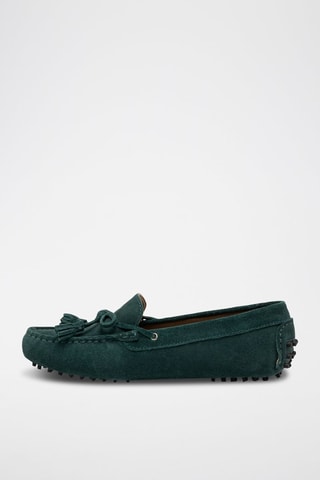 Mocassins en nubuck January - Vert