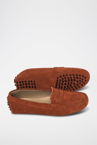 Mocassins en nubuck Thandie - Marron