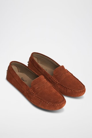 Mocassins en nubuck Thandie - Marron