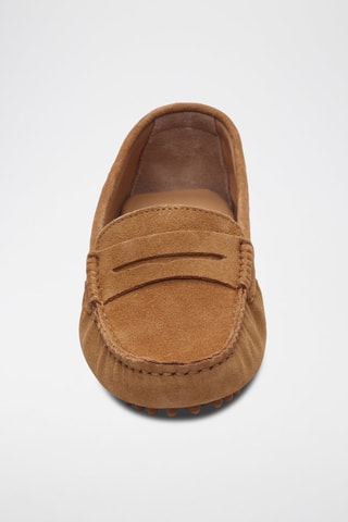 Mocassins en croûte de cuir Thandie - Marron
