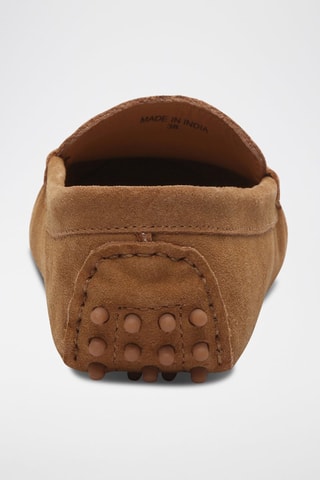 Mocassins en croûte de cuir Thandie - Marron
