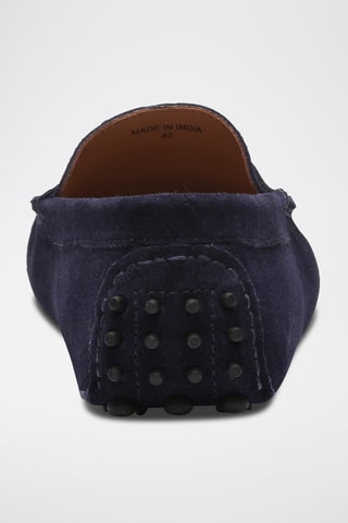 Mocassins en croûte de cuir Drake - Bleu