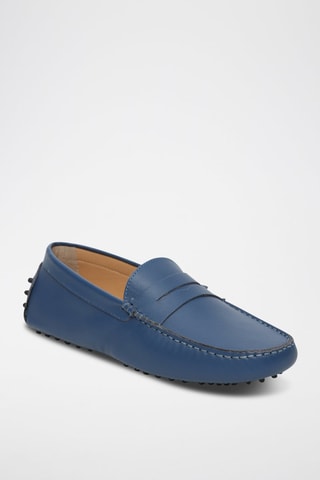 Mocassins en cuir nappa Wales - Bleu