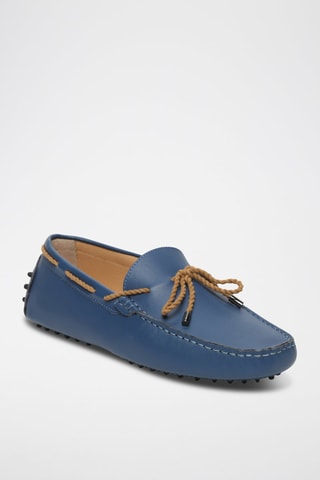 Mocassins en cuir nappa York - Bleu