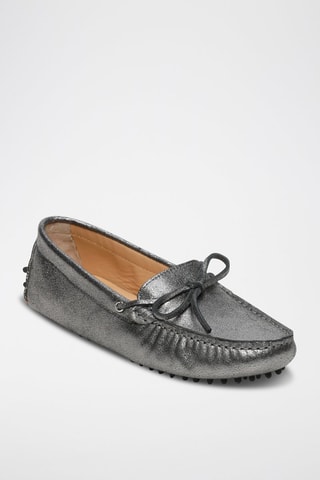 Mocassins en cuir Newton - Argenté