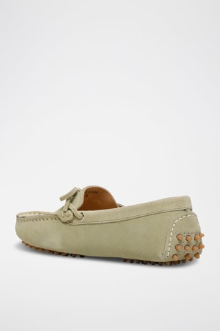 Mocassins en croûte de cuir Newton - Beige