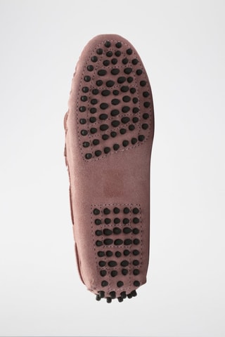 Mocassins croûte de cuir January - Rose
