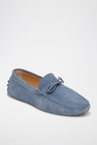 Mocassins en croûte de cuir Fabian - Bleu