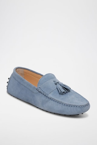 Mocassins en croûte de cuir Fred - Bleu