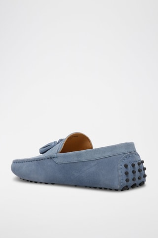 Mocassins en croûte de cuir Fred - Bleu