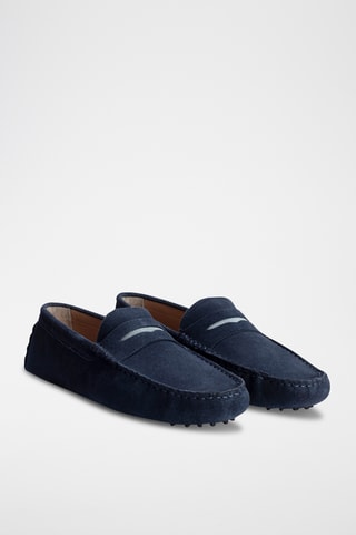 Mocassins en nubuck Drake - Bleu