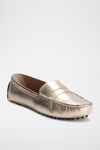 Mocassins en cuir Thandie - Doré