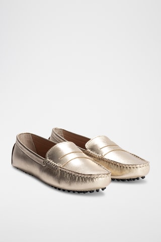 Mocassins en cuir Thandie - Doré