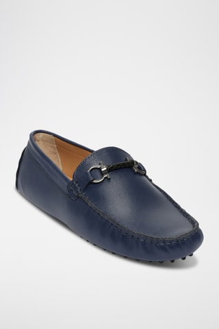 Mocassins en cuir nappa Felix - Bleu