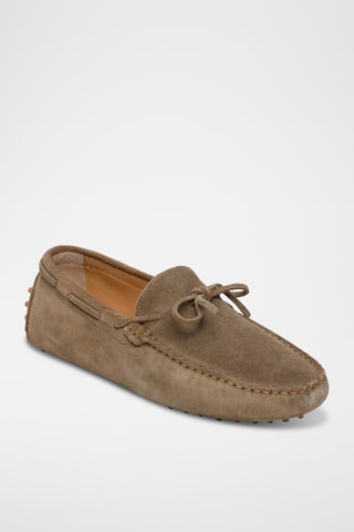 Chaussures bateau en nubuck Cornwall - Kaki