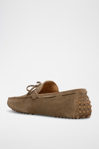 Chaussures bateau en nubuck Cornwall - Kaki