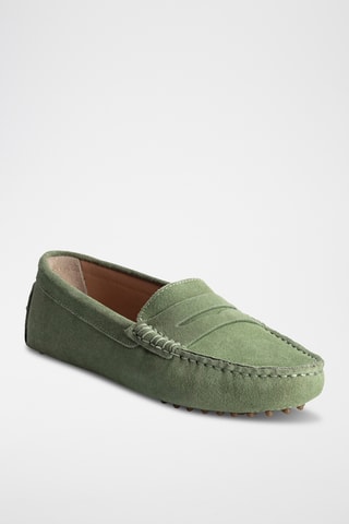 Mocassins en nubuck Thandie - Vert