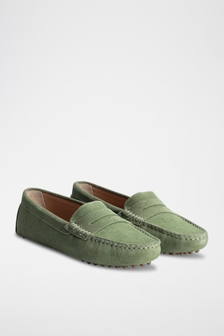 Mocassins en nubuck Thandie - Vert