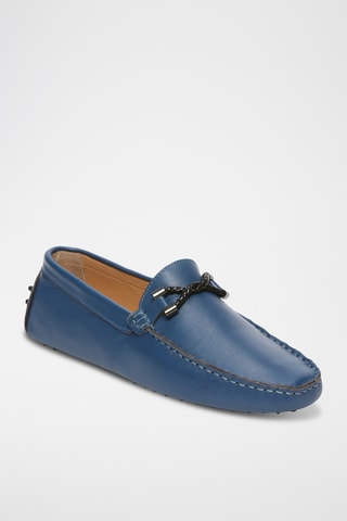 Mocassins en cuir nappa Phillip - Bleu