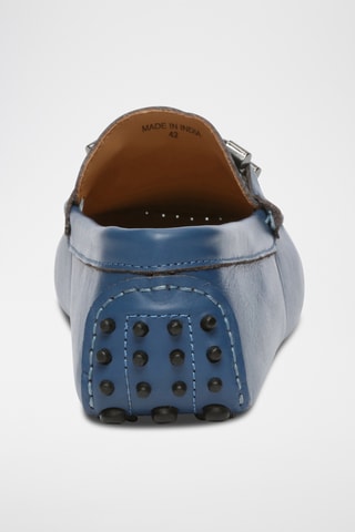 Mocassins en cuir nappa Phillip - Bleu