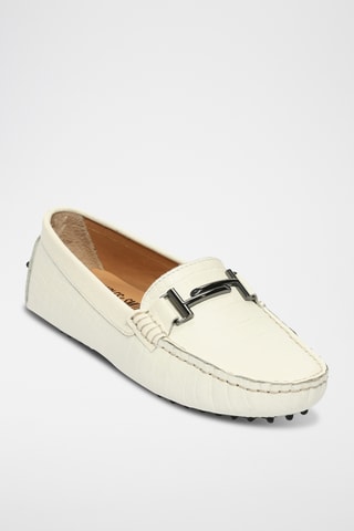 Mocassins en cuir Bandy - Blanc