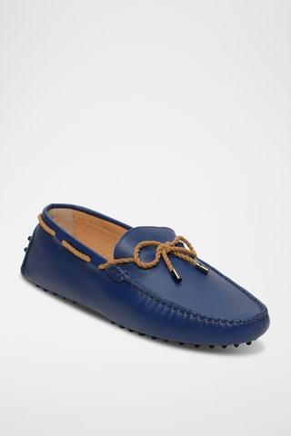 Chaussures bateau en cuir Butler - Bleu