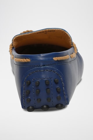 Chaussures bateau en cuir Butler - Bleu
