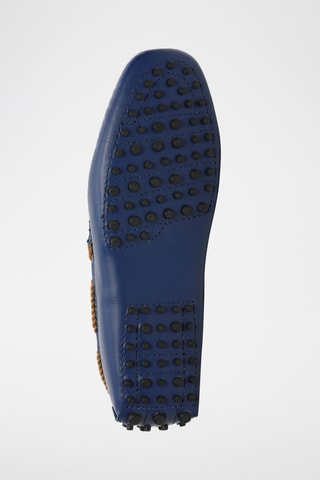 Chaussures bateau en cuir Butler - Bleu