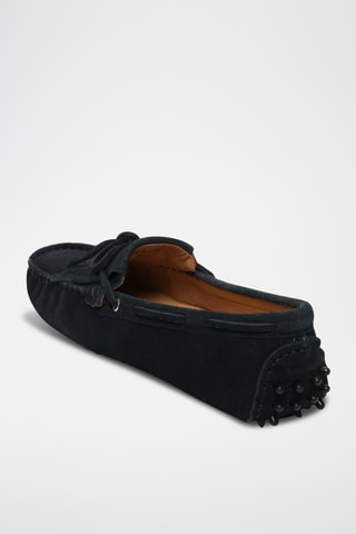 Chaussures bateau en cuir Emma - Bleu