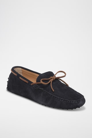 Chaussures bateau en nubuck Morlan - Bleu