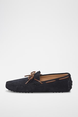 Chaussures bateau en nubuck Morlan - Bleu