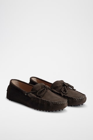 Mocassins en croûte de cuir Kate - Kaki